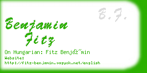 benjamin fitz business card